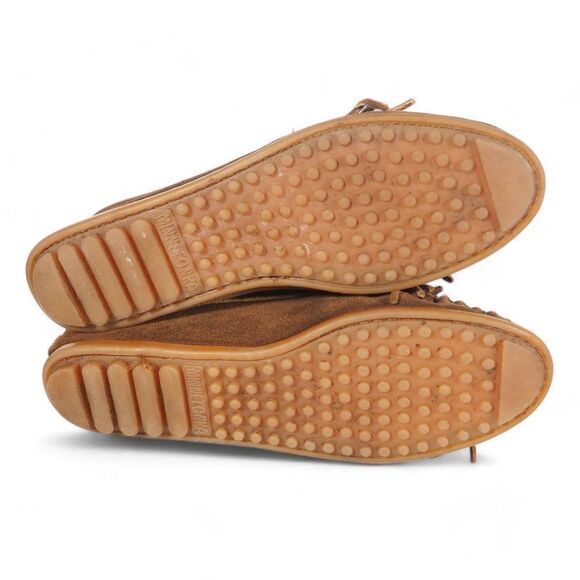 Minnetonka "Peace" Suede Slip-on Moccasins Brown Women's 7 - Picture 8 of 11